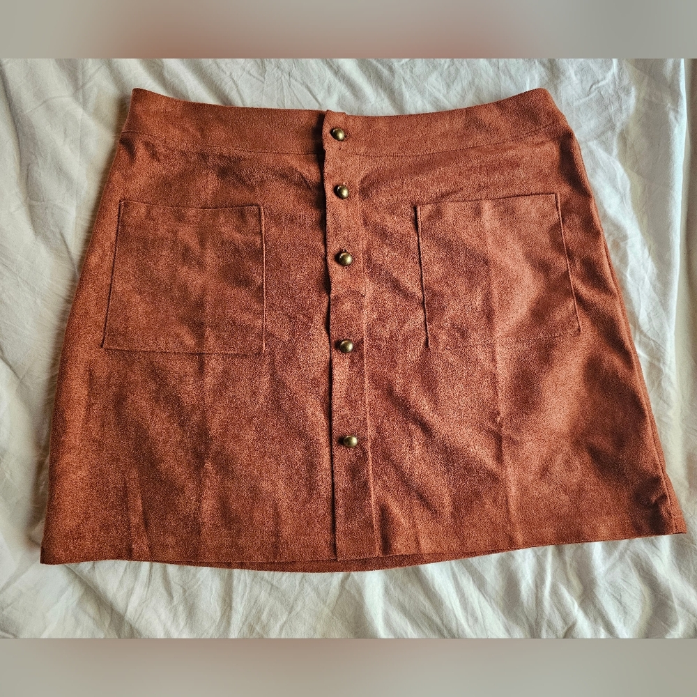 Faux Cashmere Mini Skirt